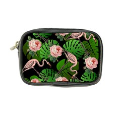 Flamingo Floral Black Coin Purse by snowwhitegirl