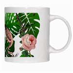 Flamingo Floral White White Mugs Right