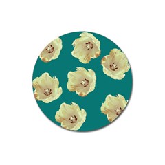 Teal Tulips Magnet 3  (round) by snowwhitegirl