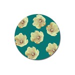 Teal Tulips Magnet 3  (Round) Front