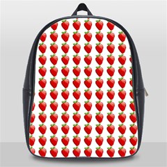 Strawberries School Bag (xl) by snowwhitegirl