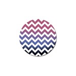 Pink Blue Black Ombre Chevron Golf Ball Marker (10 pack) Front