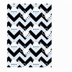 Blue Teapot Chevron Large Garden Flag (two Sides) by snowwhitegirl