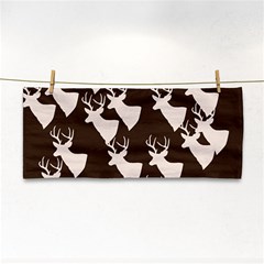 Brown Deer Pattern Hand Towel by snowwhitegirl