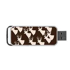 Brown Deer Pattern Portable Usb Flash (one Side) by snowwhitegirl