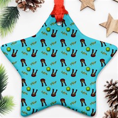 School Girl Pattern Blue Ornament (star) by snowwhitegirl