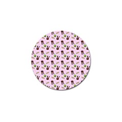 School Girl Pattern Pink Golf Ball Marker by snowwhitegirl