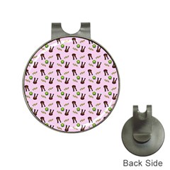 School Girl Pattern Pink Hat Clips With Golf Markers by snowwhitegirl