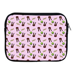 School Girl Pattern Pink Apple Ipad 2/3/4 Zipper Cases by snowwhitegirl