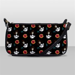 Girl With Dress Black Shoulder Clutch Bag by snowwhitegirl