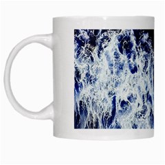 Blue Waves Sea White Mugs by snowwhitegirl