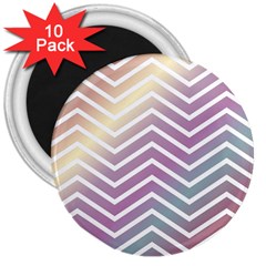 Ombre Zigzag 01 3  Magnets (10 Pack)  by snowwhitegirl