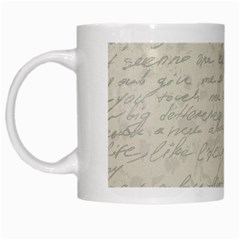 Handwritten Letter 2 White Mugs by vintage2030