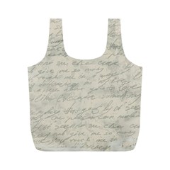 Handwritten Letter 2 Full Print Recycle Bag (m) by vintage2030