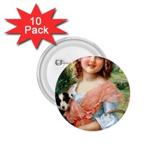 Girl With Dog 1 75  Buttons (10 Pack) by vintage2030