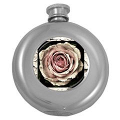 Vintage Rose Round Hip Flask (5 Oz) by vintage2030