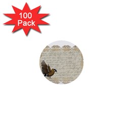 Tag Bird 1  Mini Buttons (100 Pack)  by vintage2030