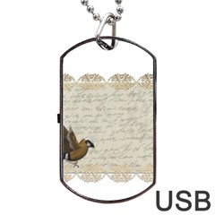 Tag Bird Dog Tag Usb Flash (two Sides) by vintage2030