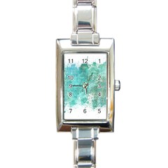 Splash Teal Rectangle Italian Charm Watch by vintage2030