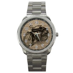 Bicycle Letter Sport Metal Watch by vintage2030