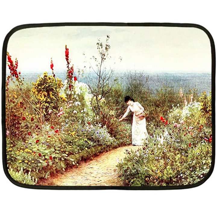 Lady And Scenery Double Sided Fleece Blanket (Mini) 