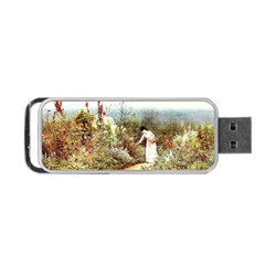 Lady And Scenery Portable Usb Flash (one Side) by vintage2030