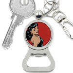 Comic Girl Bottle Opener Key Chains Front