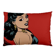 Comic Girl Pillow Case by vintage2030