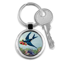 Blue Bird Key Chains (round)  by vintage2030