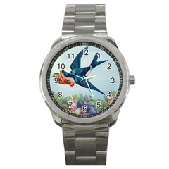 Blue Bird Sport Metal Watch by vintage2030