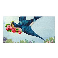 Blue Bird Satin Wrap by vintage2030