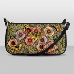 Flower And Butterfly Shoulder Clutch Bag by vintage2030