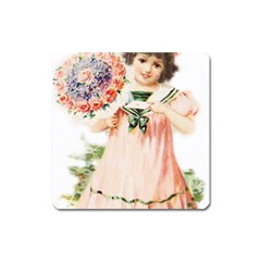 Girl 1731727 1920 Square Magnet by vintage2030