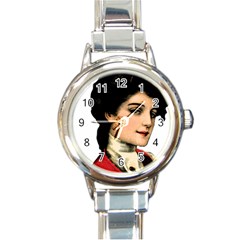 Lady 1032898 1920 Round Italian Charm Watch by vintage2030