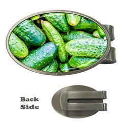 Pile Of Green Cucumbers Money Clips (oval)  by FunnyCow