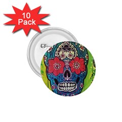 Mexican Skull 1 75  Buttons (10 Pack) by alllovelyideas