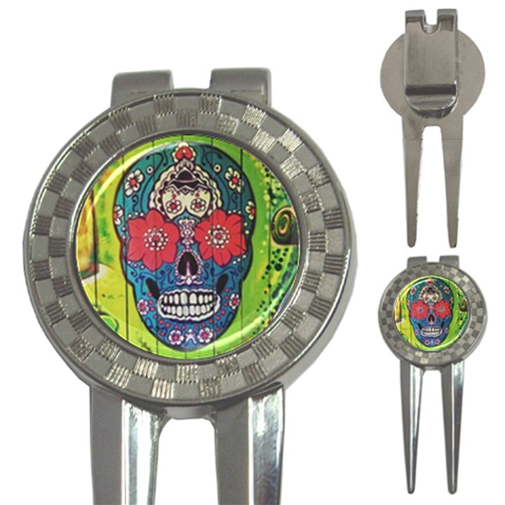 Mexican skull 3-in-1 Golf Divots