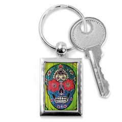 Mexican Skull Key Chains (rectangle)  by alllovelyideas