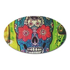 Mexican Skull Oval Magnet by alllovelyideas