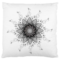 Mandala Misic Large Flano Cushion Case (two Sides) by alllovelyideas