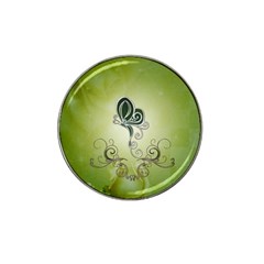 Wonderful Butterlies , Green Colors Hat Clip Ball Marker by FantasyWorld7