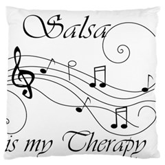 Salsa Is My Therapy Partition Large Flano Cushion Case (two Sides) by alllovelyideas