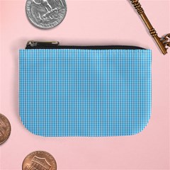 Oktoberfest Bavarian Blue And White Small Gingham Check Mini Coin Purse by PodArtist