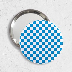 Oktoberfest Bavarian Large Blue And White Checkerboard 2 25  Handbag Mirrors by PodArtist