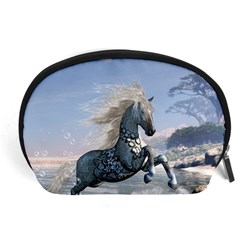 Wonderful Wild Fantasy Horse On The Beach Accessory Pouch (large) by FantasyWorld7