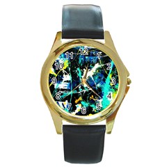 Brain Reflections 6 Round Gold Metal Watch by bestdesignintheworld