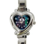 The Time Traveler Heart Italian Charm Watch  Front