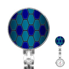 Hexagon Background Geometric Mosaic Stainless Steel Nurses Watch by Sapixe