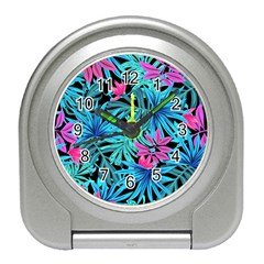 Leaves Picture Tropical Plant Travel Alarm Clock by Sapixe