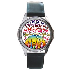 African Americn Art African American Women Round Metal Watch by AlteredStates